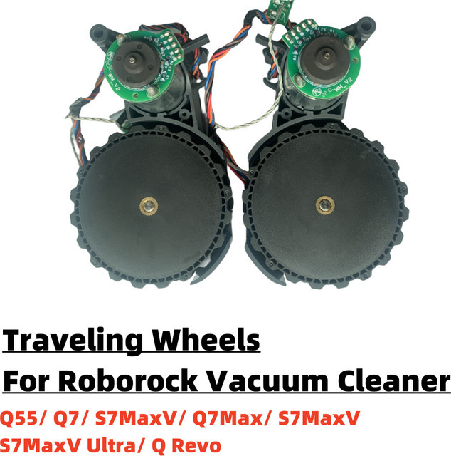 Roborock Ersatzräder links und rechts in Schwarz für Q5, Q7, S7 MaxV, Q7 Max und Q Revo Saugroboter Zubehör - Bild 1