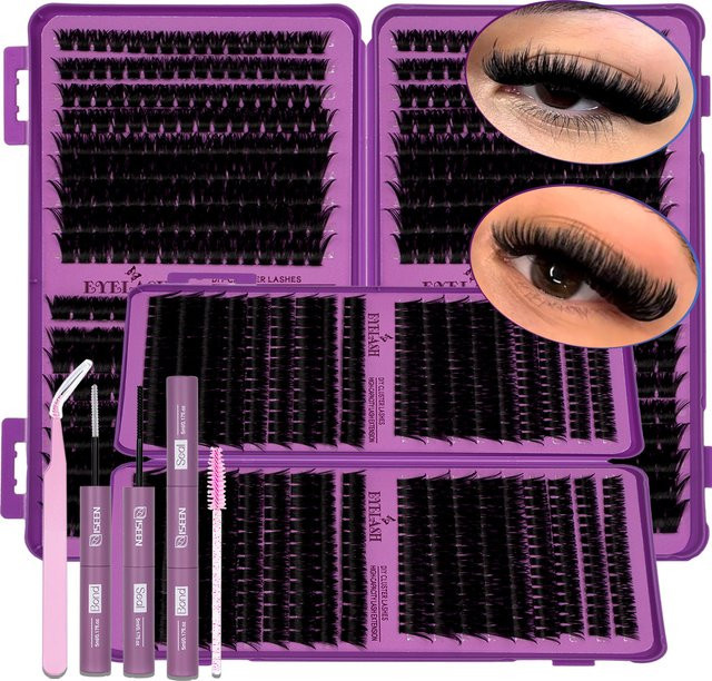 ISEEN Wimpern-Cluster-Set, Black, 9-16mm, Unisex - Bild 1