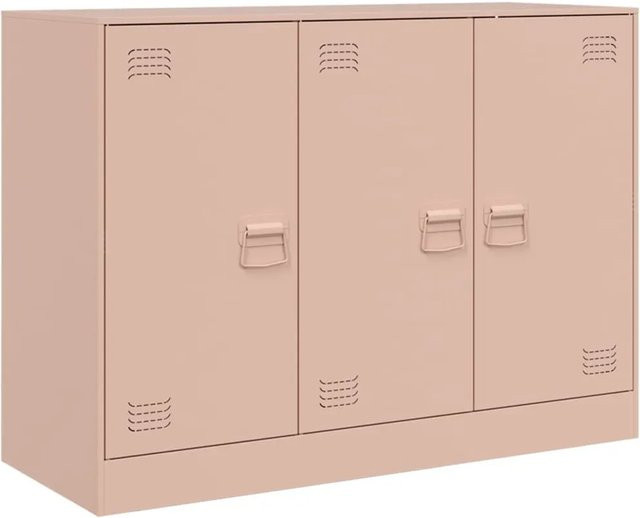 vidaXL Sideboard Schrank aus Stahl in Rosa, B/T/H: 99 x 39 x 73 cm - Bild 1