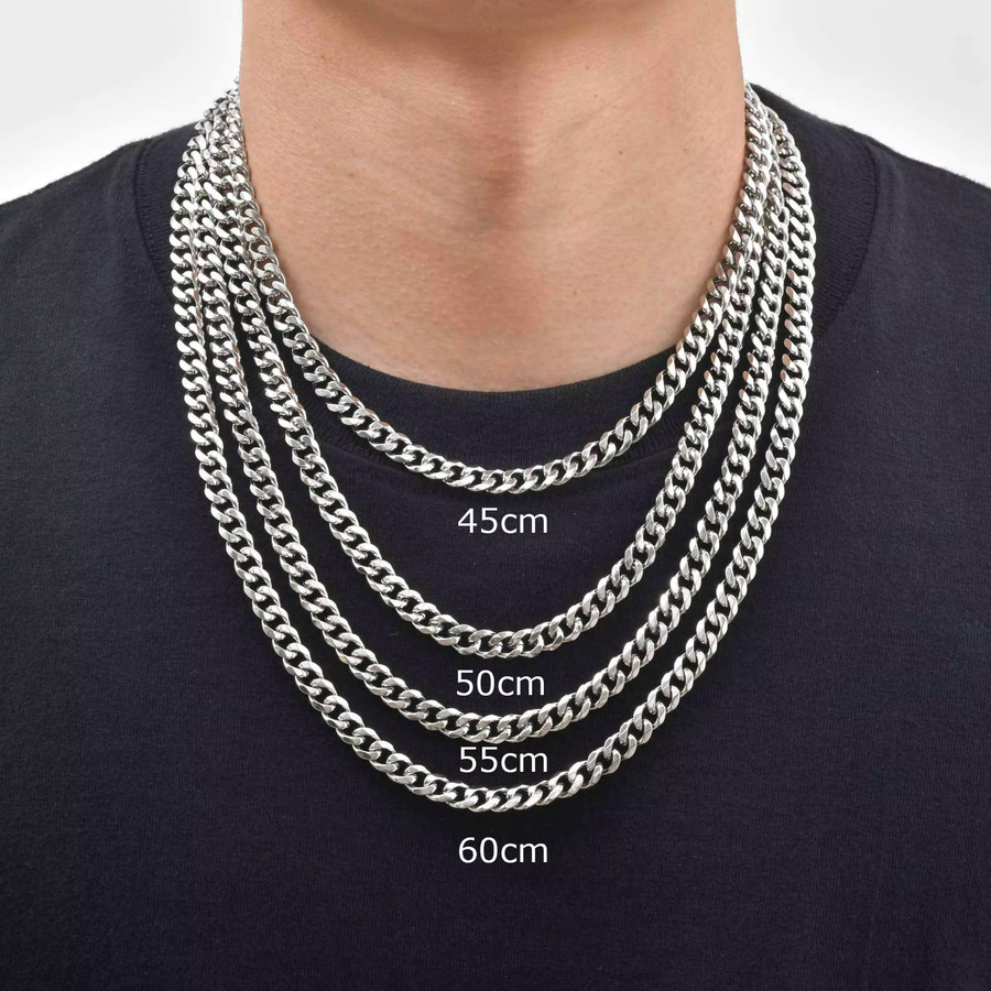 Vnox Halskette Cuban Link, Edelstahl, Gold, Herren - Bild 2