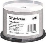Verbatim DataLifePlus DVD-R Spindel mit 50 Stück, 4,7 GB Kapazität, 16x Schreibgeschwindigkeit, silber, mit bedruckbarer Oberfläche für Tintenstrahldrucker - Bild 1