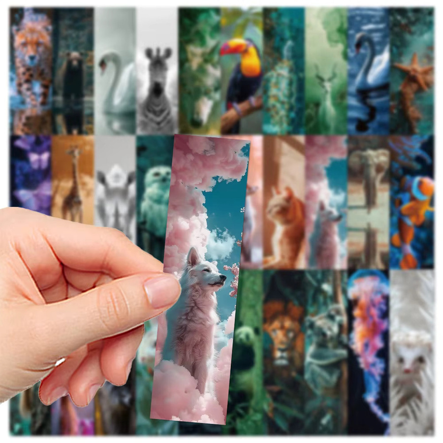 30 Stück Papier Lesezeichen Wandernde Sterne Serie mit Waldtier-Motiven in Mehrfarbig - Bild 3