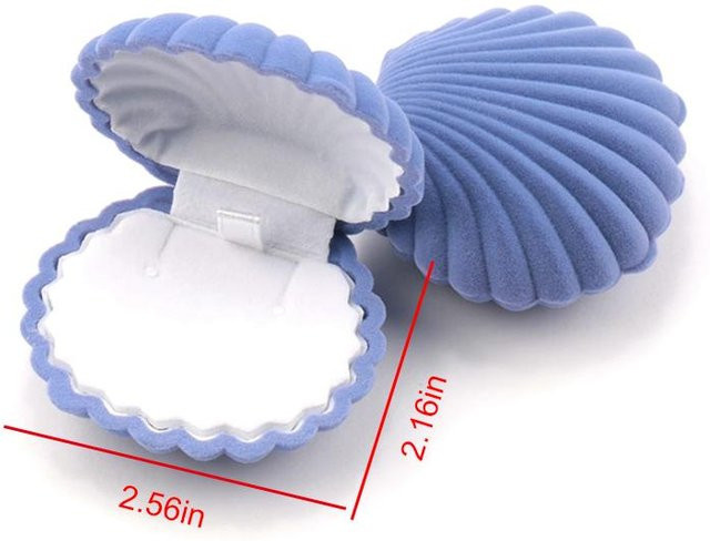 Love Home Garden Schmuckschatulle aus Samt in Blau für Ringe, Ohrringe, Halsketten und Armbänder - Bild 1