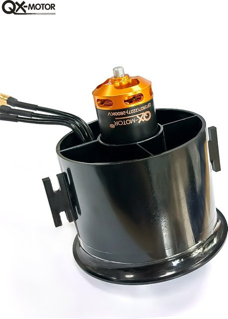 QX-MOTOR 70mm EDF QF2827 12-Blatt Impeller, mit 2600KV/1800KV bürstlosem Motor, Schwarz - Bild 1