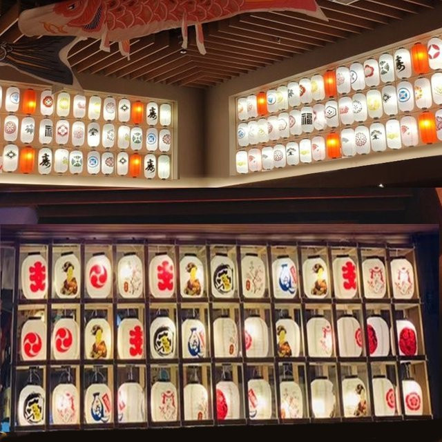 Wasserdichte japanische Papierlaterne in Schwarz und Weiß für Küche, Restaurant und Außenbereich - Bild 1
