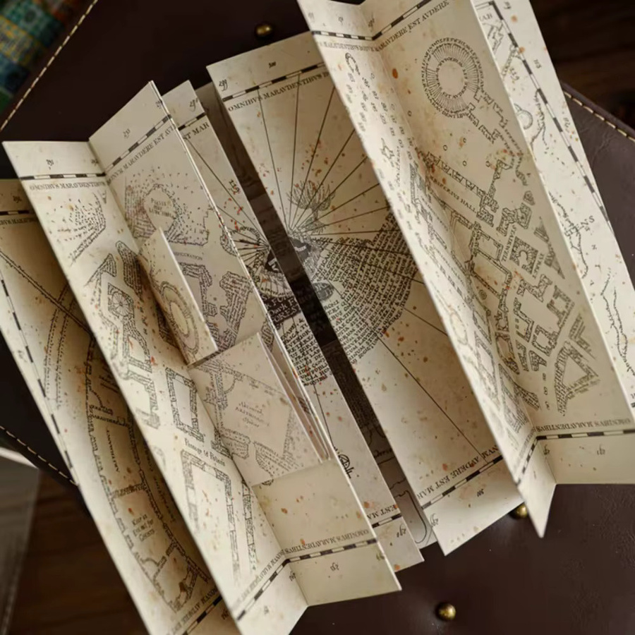 OTRAINBOW Harry Potter Magic Map Hogwarts Theme, Marauder's Maps Fan Collection - Bild 3