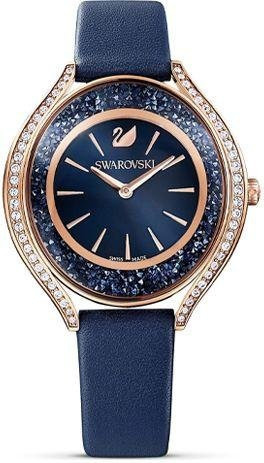 Swarovski Armbanduhr, Quarz, Leder, Blau, Diamantbesetzt, Damen - Bild 1