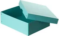 Falken PureBox Aufbewahrungsbox für A4 Dokumente in Blau und Türkis, B/H/T: 24 x 32 x 10 cm - Bild 1