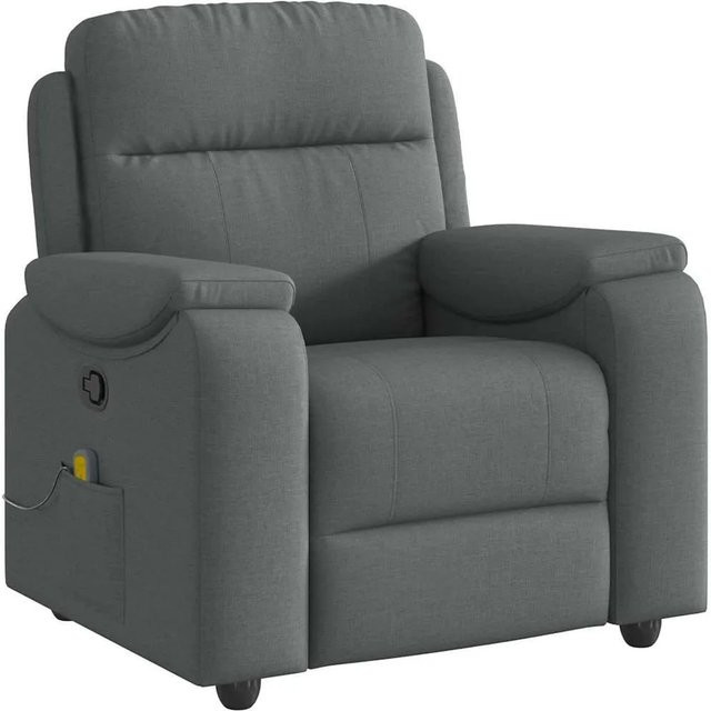 vidaXL Massagesessel Dunkelgrau aus Stoff mit Armlehnen - Bild 1