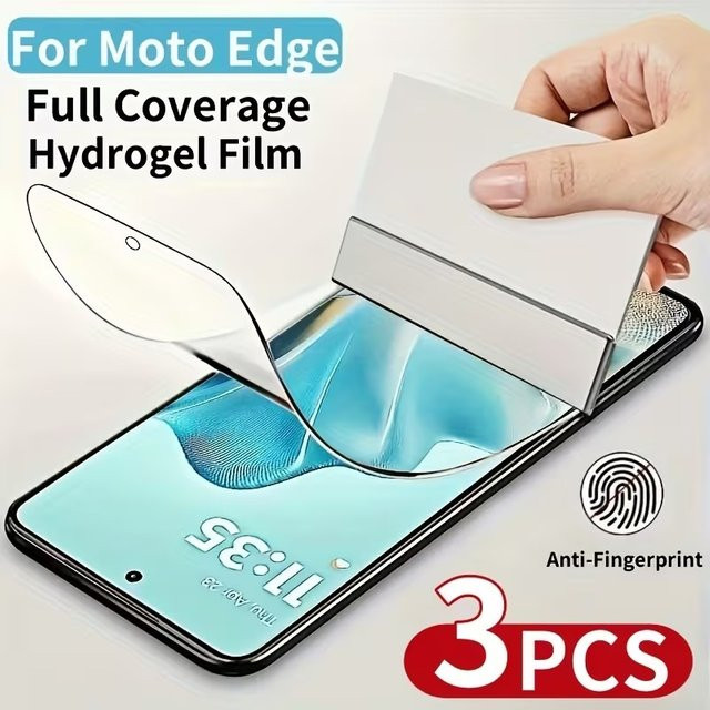 3 Stück transparente Hydrogelfolie Displayschutzfolie für Motorola Moto 50, G100, Pro, S50 Neo, E14, E15 - Bild 1