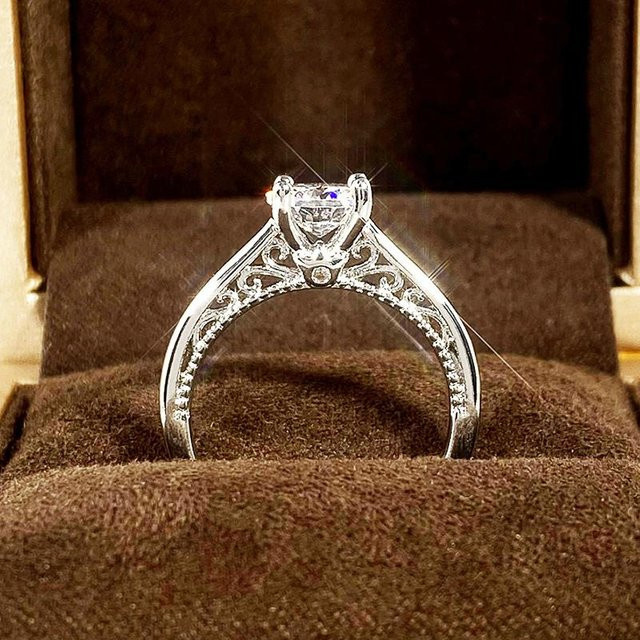 Huitan AA Ring, Zirkonia, Silber, Damen - Bild 1