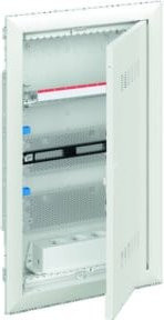 Striebel&John Mediaverteiler 3-reihig mit Patchpanel und Tür in Weiß UK636MV - Bild 1