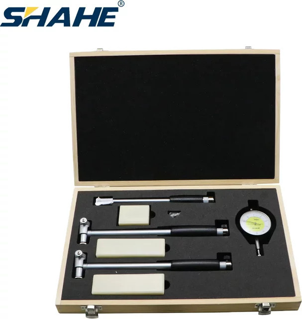 SHAHE Zifferblatt-Bohrungslehre-Set in Silber mit Messbereich 18–160 mm und 0,01 mm Genauigkeit für die Bohrungsanzeige und tiefe Motorloch-Messungen - Bild 1