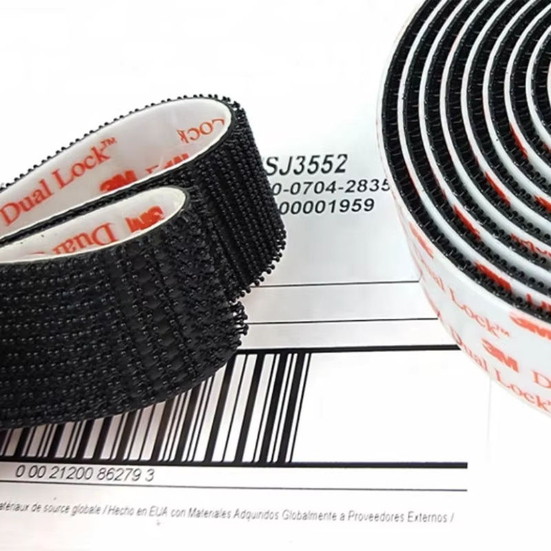 3M SJ3550 Pilzkopf-Verschluss mit Wellenverschluss in Schwarz mit wasserdichtem und hitzebeständigem doppelseitigem Klebeband - Bild 4