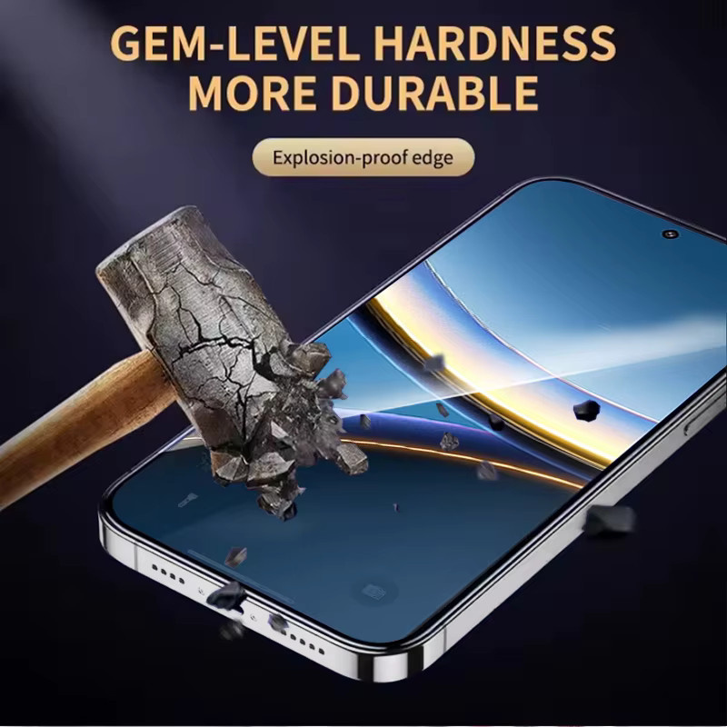 3er-Pack Xiaomi Poco F7 Pro Schutzglas mit 9H Härte und Fingerabdruck-Entsperrung, transparent, HD Displayschutzfolie zur vollständigen Abdeckung - Bild 6