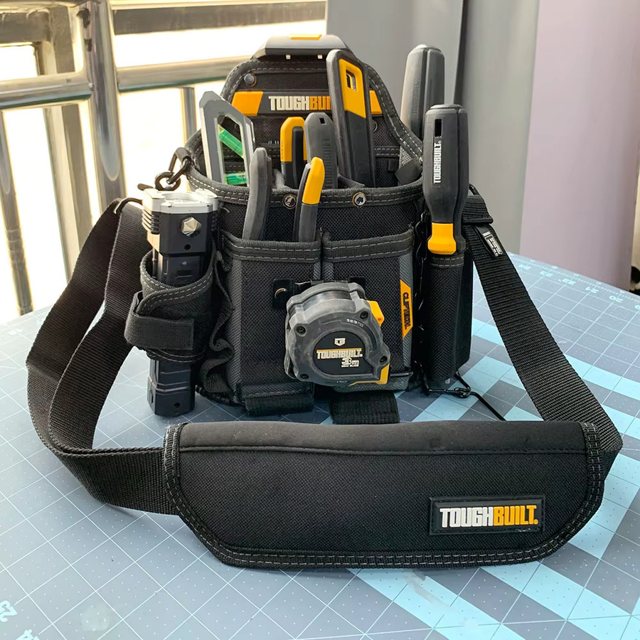 ToughBuilt TB-55-B Gepolsterter Schultergurt zur Gewichtsverteilung in Schwarz für ClipTech Taschen und Werkzeuggürtel - Bild 3