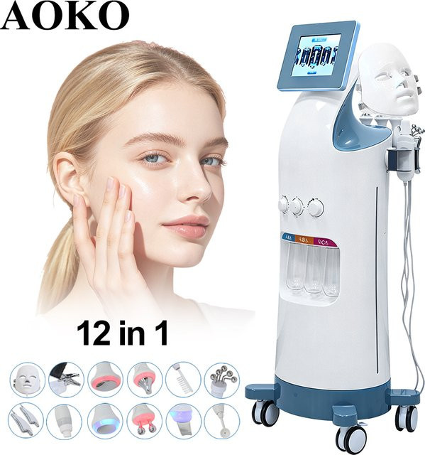 AOKO Hydro-Dermabrasion Aqua-Peeling Ultraschall-Gesichtspflege, Unisex - Bild 1