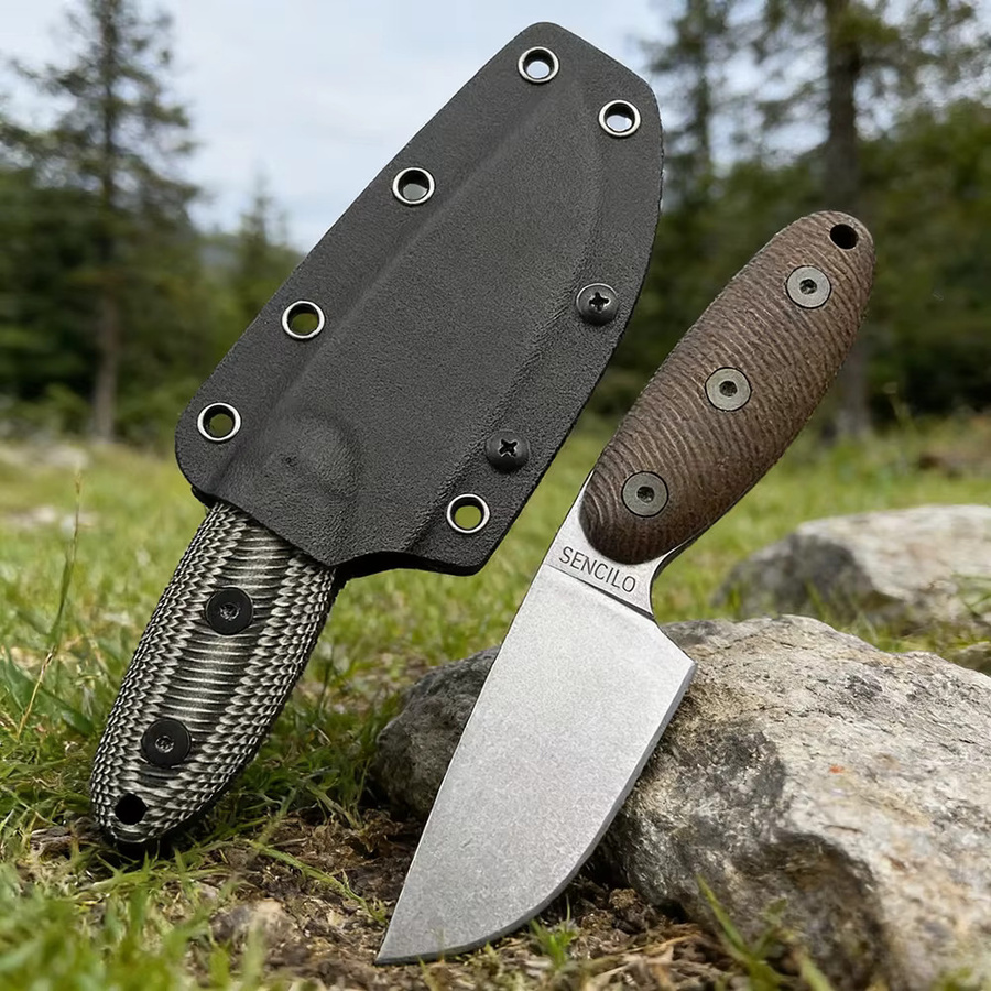 ESEE Hochhärte-Geradmesser in Weiß für EDC, Camping und Outdoor-Aktivitäten - Bild 4