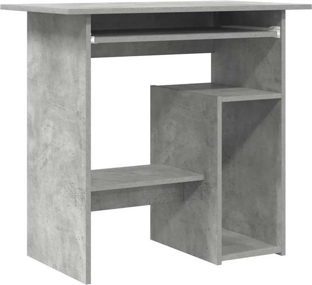 vidaXL Schreibtisch in Betongrau aus Holzwerkstoff, modern, B/T/H: 80 x 45 x 74 cm - Bild 1