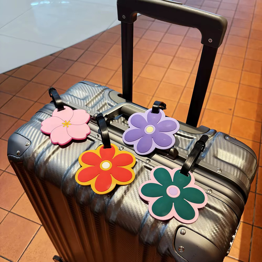 Blumen-Gepäckanhänger, pink, multicolour, Kunststoff, Unisex - Bild 3