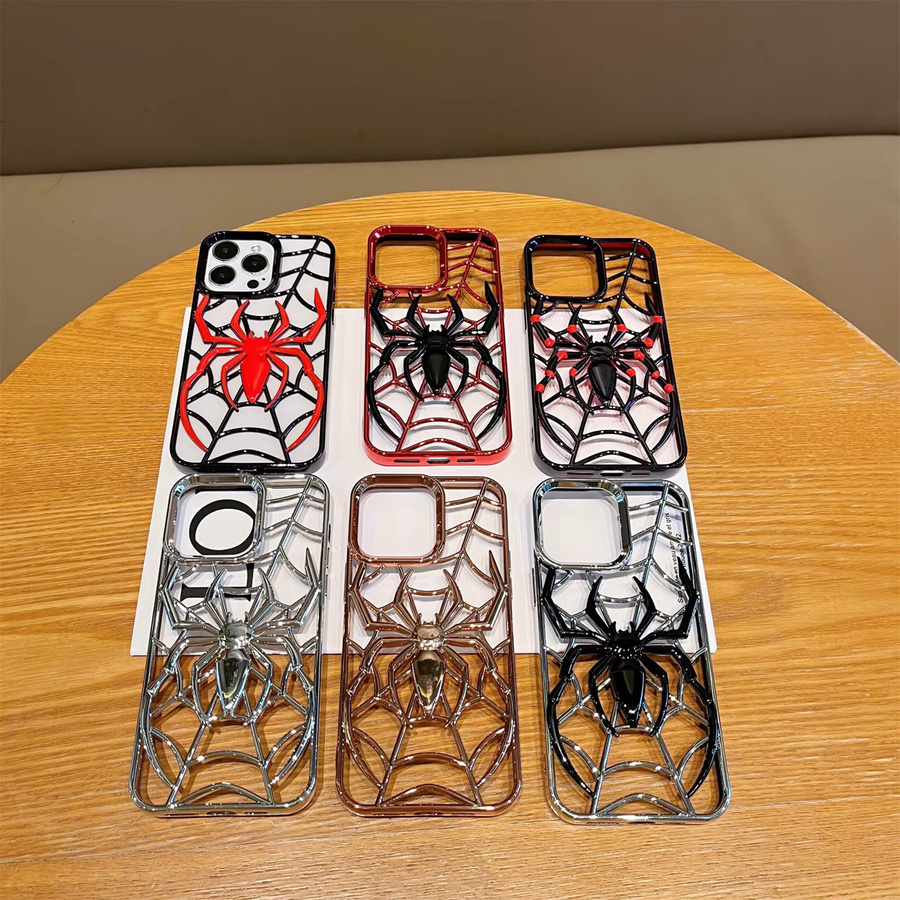 szHAIyu 3D-Hohlspinne Schutzhülle aus galvanisiertem TPU für iPhone 11 bis 16 Pro Max in Silber und Multicolour - Bild 2