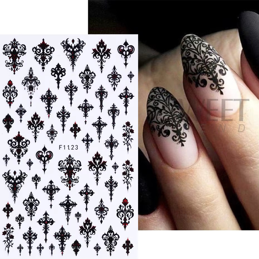 SWEET TREND Nagelaufkleber, Schwarz, Glänzend, 5 Stück - Bild 2