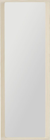 Muuto Arced Spiegel groß in Beige mit Holzrahmen