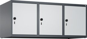 C+P Aufsatzschrank 7016/7035 mit 3 Abteilen und Sicherheits-Drehriegel, Wandmontage, Stahl lackiert, B/T/H: 120 x 50 x 50 cm - Bild 1