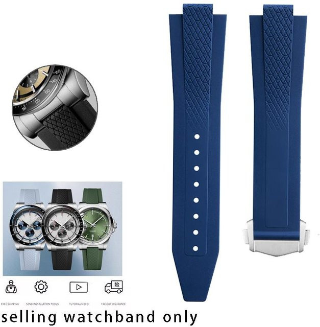 Yuedong Uhrenarmband, Silikon, 22 mm, Schwarz, Unisex - Bild 1