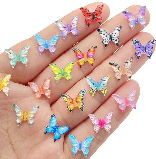 TSXJY Nagelkunst-Schmetterlinge, 50 Stück, Glänzend, Unisex - Bild 1