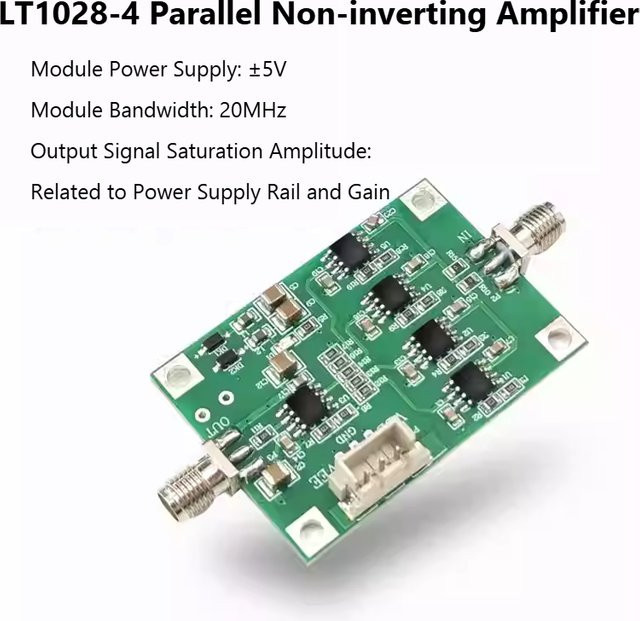 LT1028 Verstärkermodul Ultra-Rauscharmer Paralleler Präzisions-Audio-Vorverstärker KDT7974AMP-023 Set mit 4 Stück in Grün - Bild 1