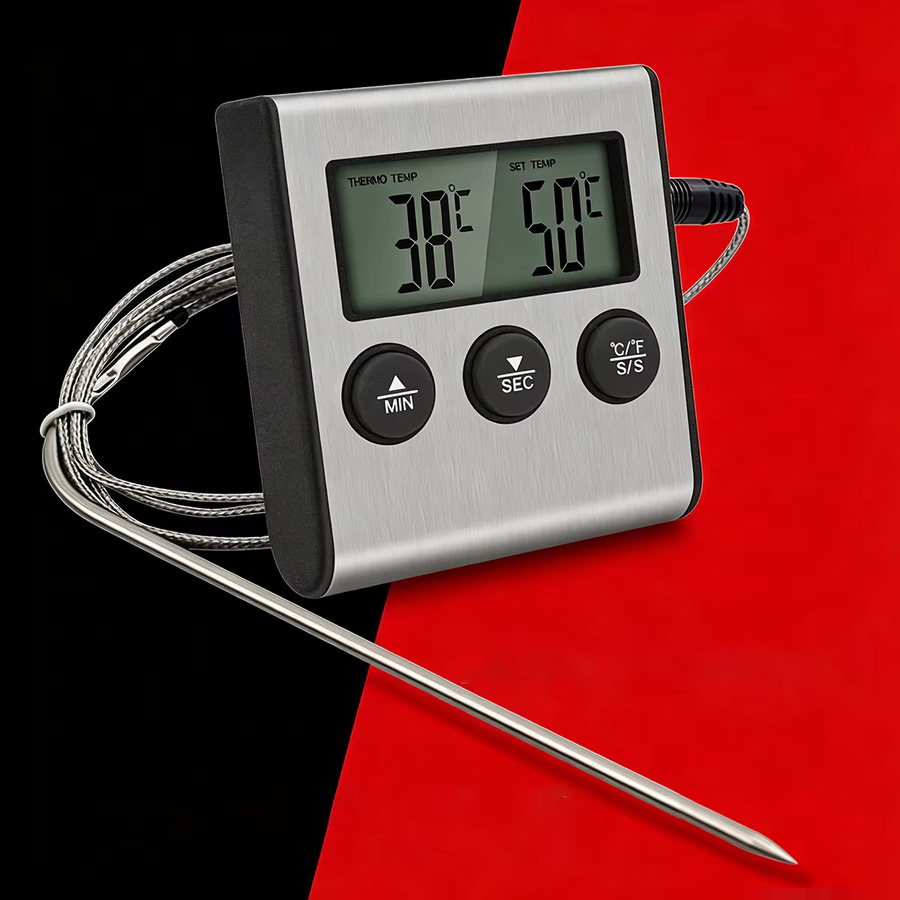 Digitales Grillthermometer mit Timer und Display von zxyouping für Küche und BBQ - Bild 2