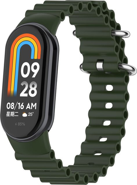 Watvise Uhrenarmband Silikon, Xiaomi Mi Band 10/9/8, grün, Unisex - Bild 1