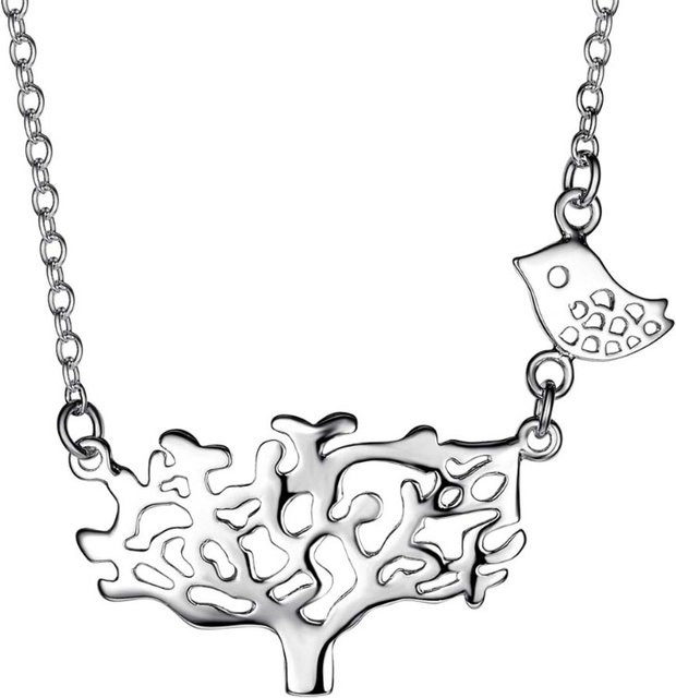 SAY Halskette mit Anhänger, 925 Silber, Baum-Vogel-Motiv, Damen - Bild 1