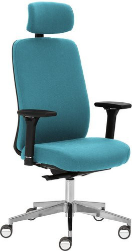 Mayer Sitzmöbel Drehstuhl 2229 mit Kopfstütze und Armlehnen in Türkis, B/H: 70 x 138 cm - Bild 1