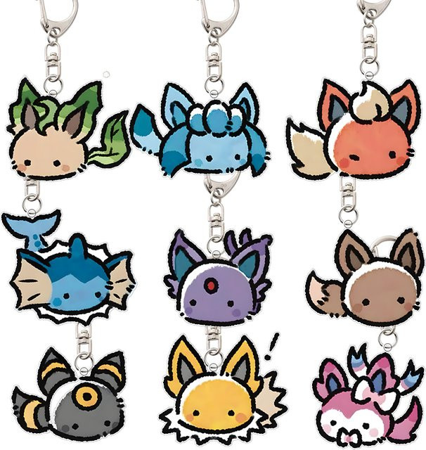 Keeppley Eeveelutions Familie Acryl-Schlüsselanhänger, Unisex - Bild 1