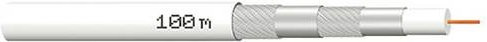 Megasat Koaxialkabel 100066 Weiß, 100 m, vierfach geschirmt, Aussendurchmesser: 7,2 mm - Bild 1
