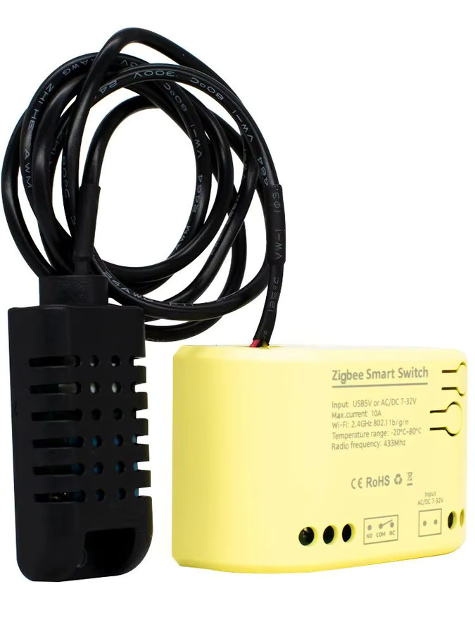 Tuya Zigbee Trockenkontakt Intelligenter Schalter mit Temperatur-Feuchtigkeitssensor und Thermostat in Weiß, Alexa-kompatibel - Bild 6