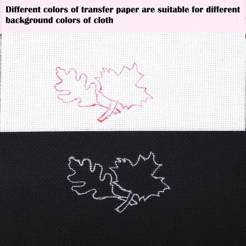 10 Stück Wasserlösliches Carbonpapier für Stickereien und DIY Stofftransfer, NOTIONSLAND, Mehrfarbig - Bild 4