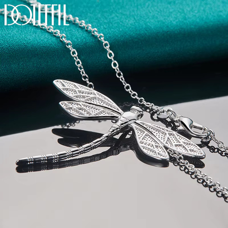 DOTEFFIL Libellen-Anhänger, 925 Silber, Zirkonia, Damen, 40–75 cm - Bild 3