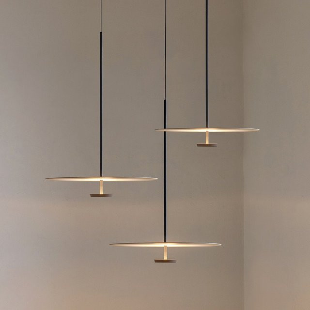 Claeted LED Ring-Kronleuchter im minimalistischen Nordic-Design als Pendelleuchte für Schlafzimmer, Küche oder Esszimmer, Schwarz und Weiß - Bild 1