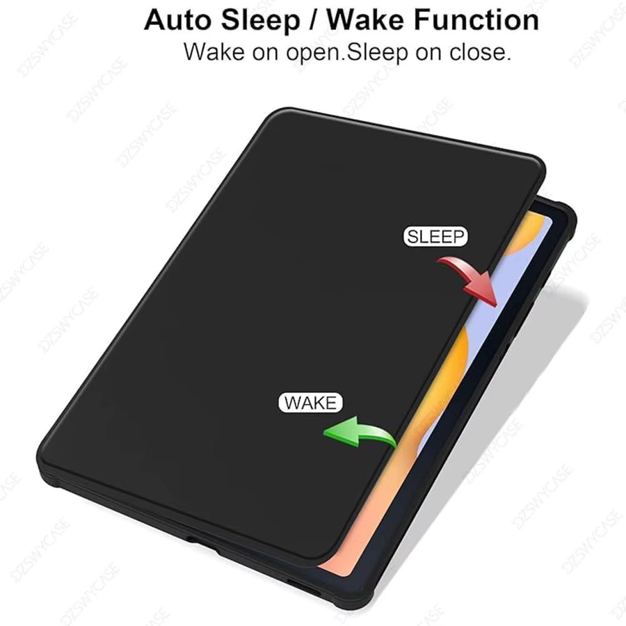 DZSWYCASE 360 Grad drehbare Schutzhülle für Samsung Galaxy Tab S6 Lite 10,4 Zoll mit Stifthalter und Auto Sleep/Wake Funktion in Transparent, Purple oder Black - Bild 2
