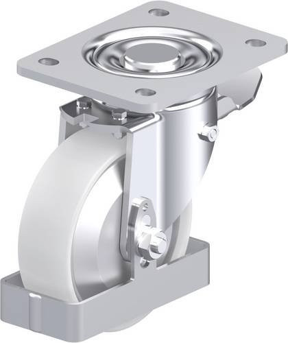 Blickle Stahlblech-Lenkrolle LH-PO 125G-3-ST-FA-FS, verzinkt, Rad-Durchmesser: 125 mm, Tragfähigkeit: 300 kg - Bild 1