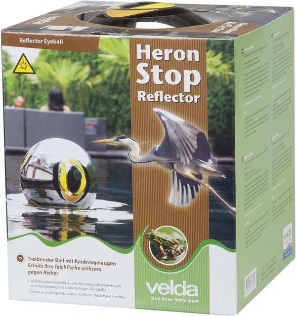 Velda Heron Stop Reflector spiegelnde Kugel in Silber, Durchmesser: 15 cm - Bild 1