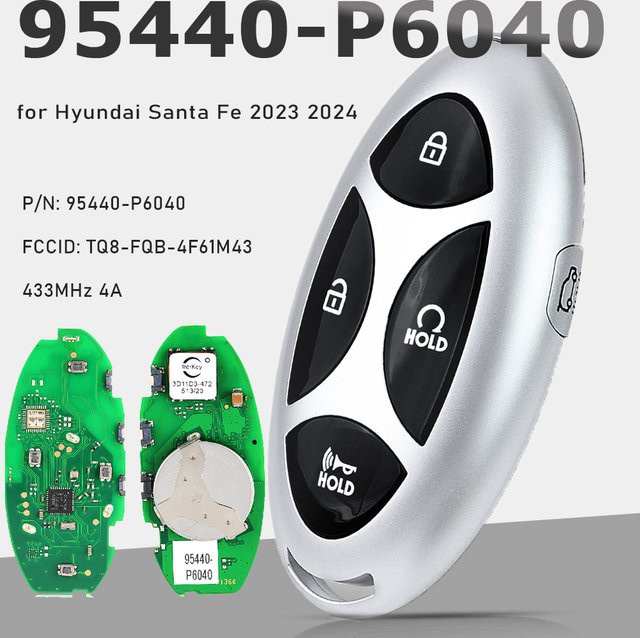 KEYECU Smart Remote Key Fob 95440-P6040 TQ8-FQB-4F61M43 mit 5 Tasten, 433 MHz, 4A, passend für Hyundai Santa Fe 2023 2024 - Bild 1