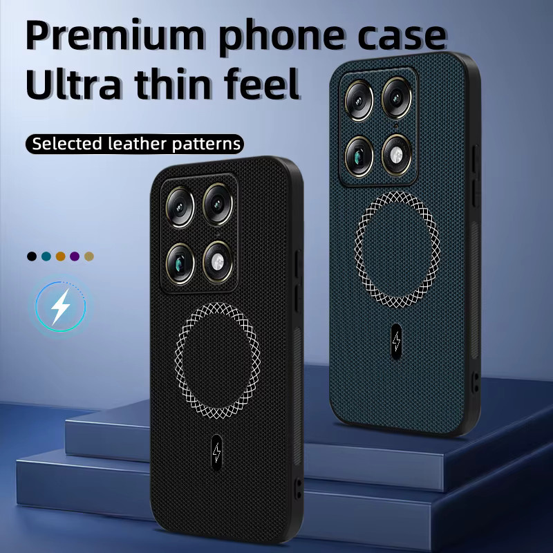 Business Skin Feel Leder-Magnetgehäuse für Motorola Signature Edge 70 60 Pro Fusion Ultra in Blau mit MagSafe Wireless Charging Unterstützung - Bild 2