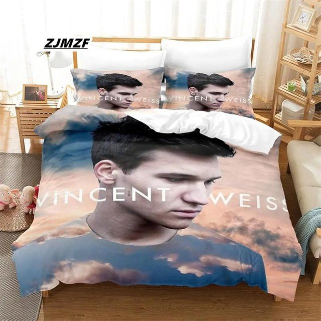 ZbrOne Wincent Weiss Bettwäsche-Set mit 3D-Anime-Print, Mehrfarbig, B/H: 155 x 200 cm - Bild 1