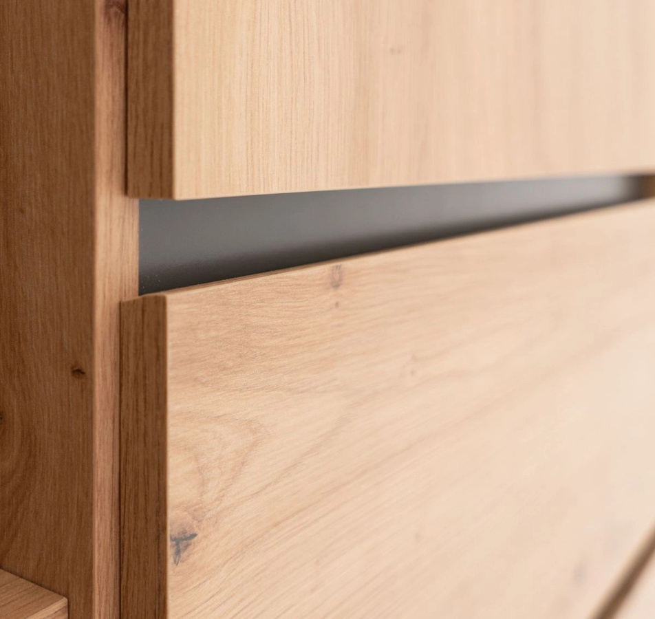 Highboard Malta von Furn.Design in Artisan Eiche und Anthrazit, B/H: 120 x 140 cm - Bild 2
