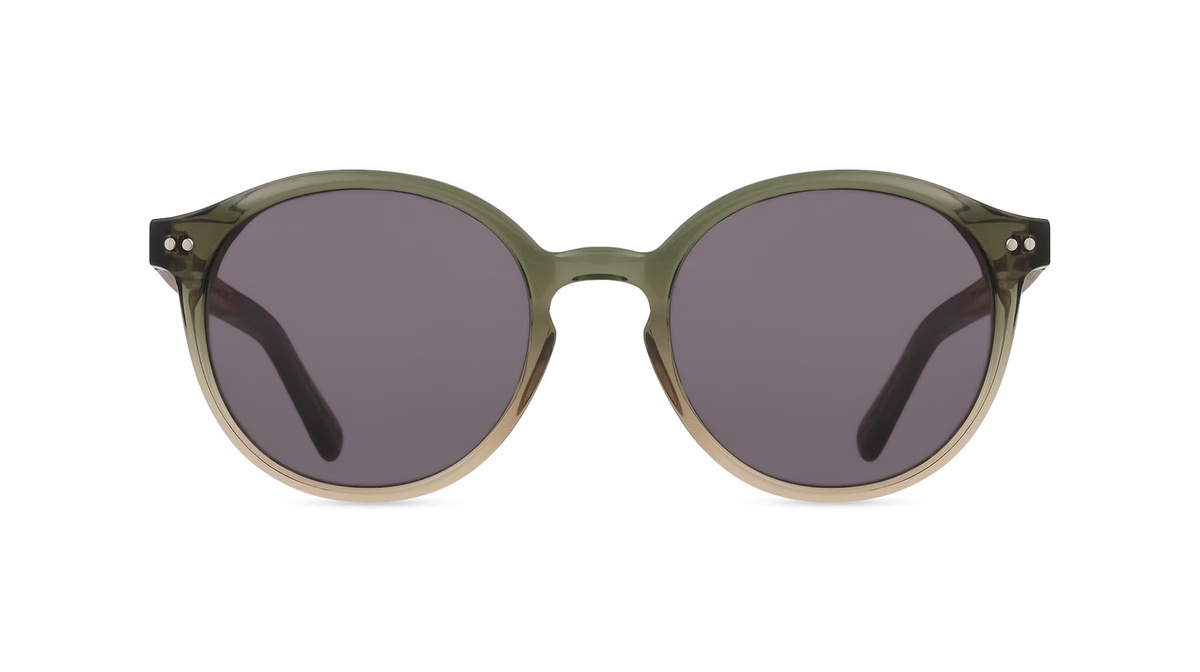 Woodfellas 10777 Sonnenbrille, Vollrand, Rund, Acetat, Unisex, grün, grau - Bild 1