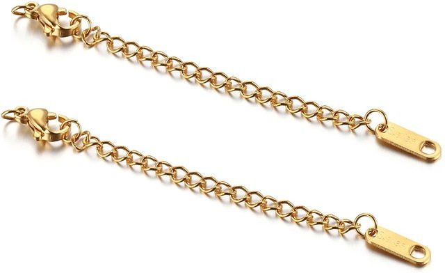 Ailimi Verlängerungsschwanzkette, Edelstahl, vergoldet, Unisex - Bild 1